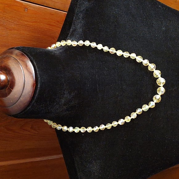 Vintage Amber Cut Crystal Necklace - Picture 3 of 10